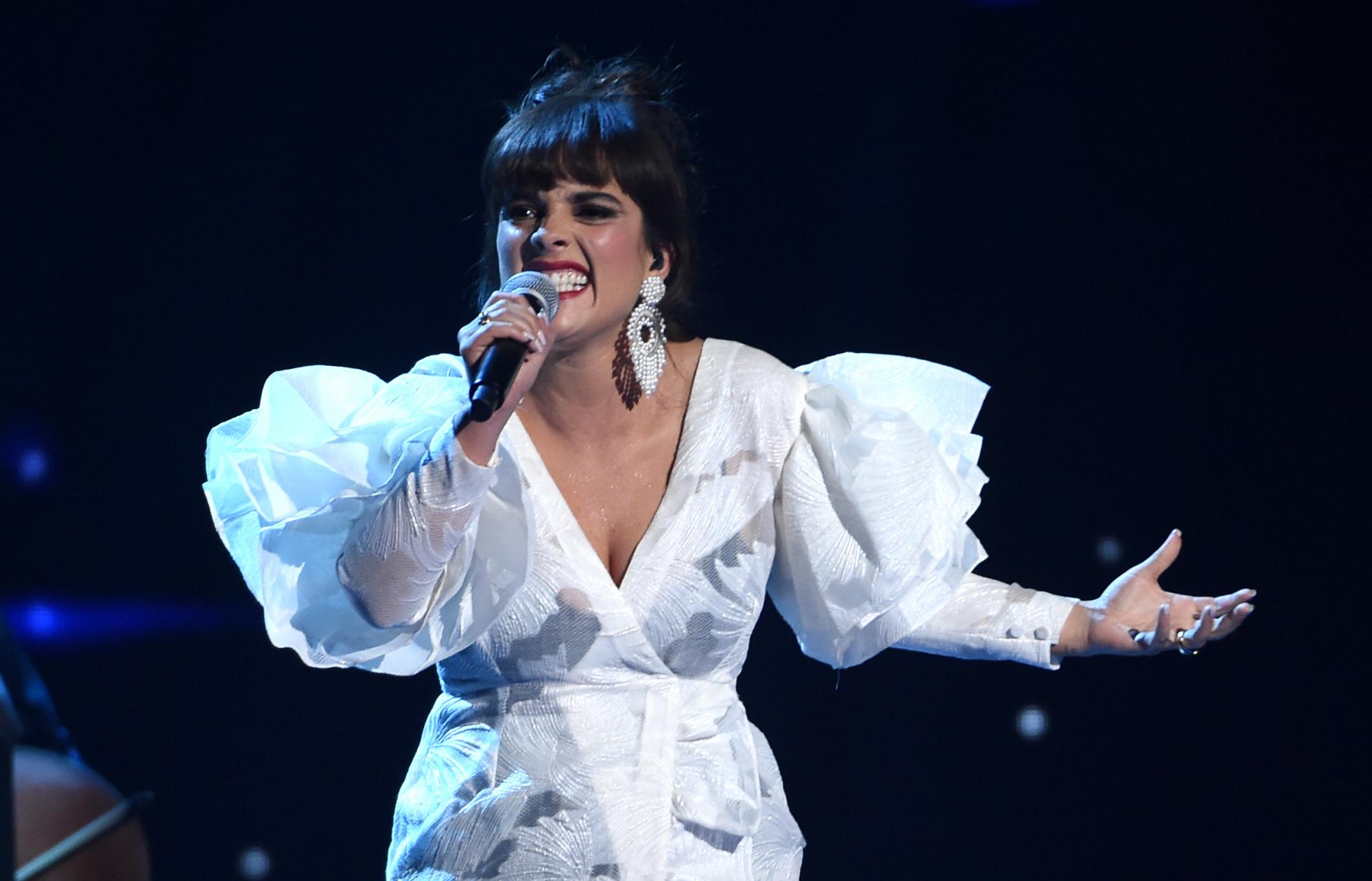 Paula Arenas interpreta “Ahora Soy Libre” en el XX Premios Grammy Latinos el jueves 14 de noviembre de 2019, en el MGM Grand Garden Arena de Las Vegas. 