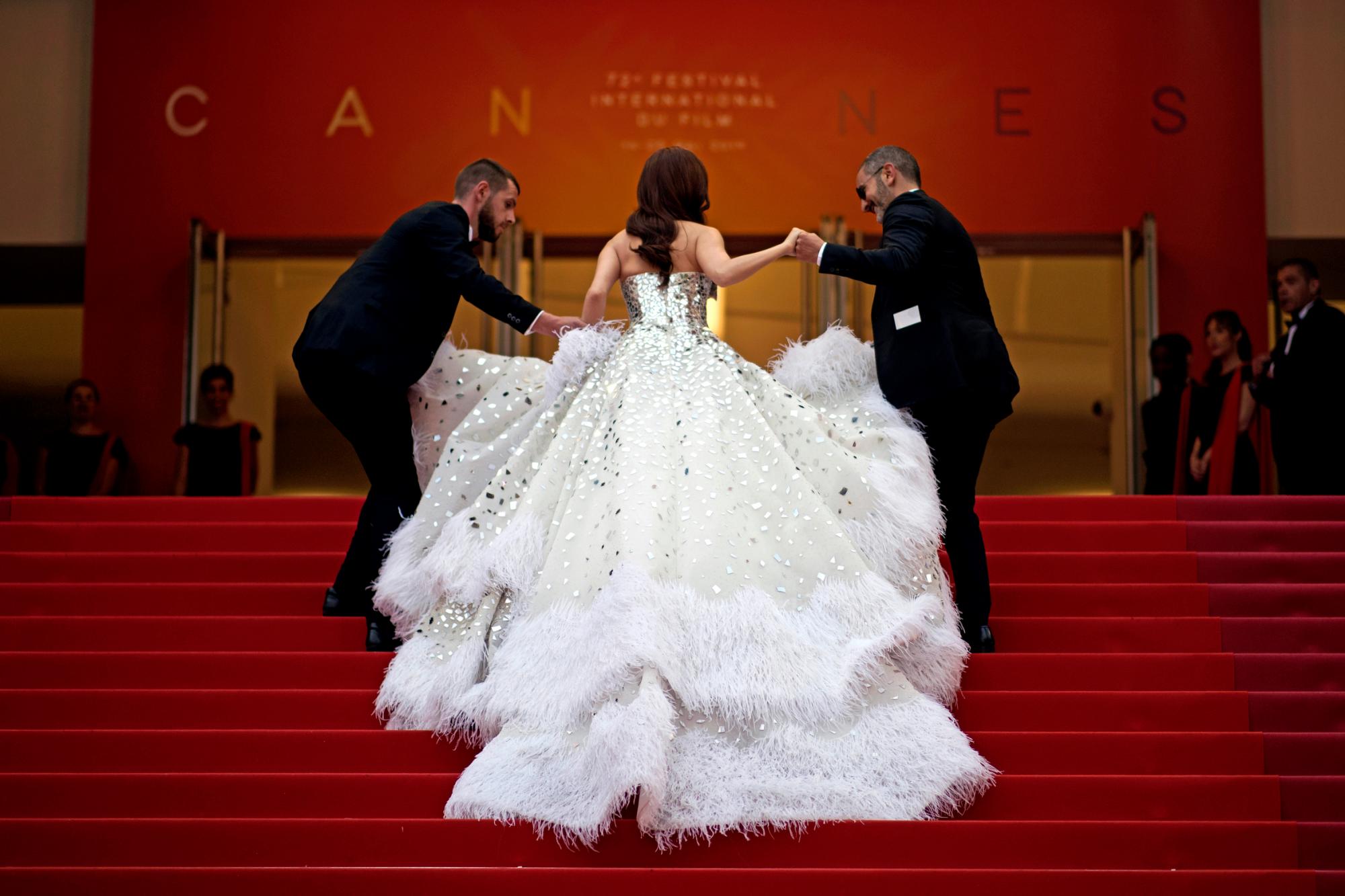 La cantante Jessica Jung llega a la ceremonia de apertura y al estreno de la película “The Dead Don’t Die” en el 72 ° festival internacional de cine de Cannes, Francia, el 14 de mayo de 2019. 
