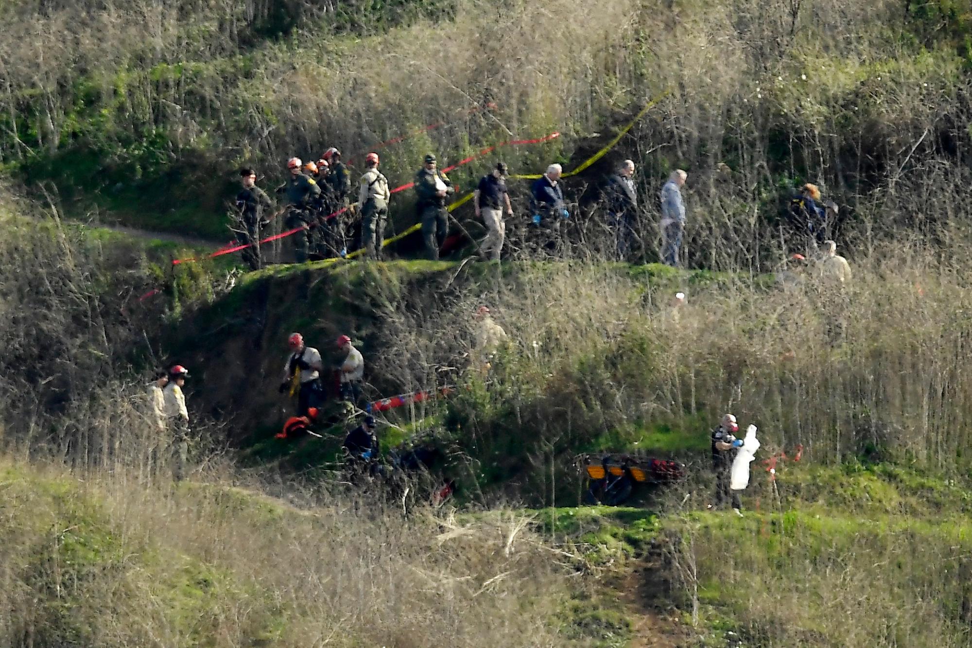 Lugar donde se accidentó el helicóptero y perdió la vida el exjugador Kobe Bryant.