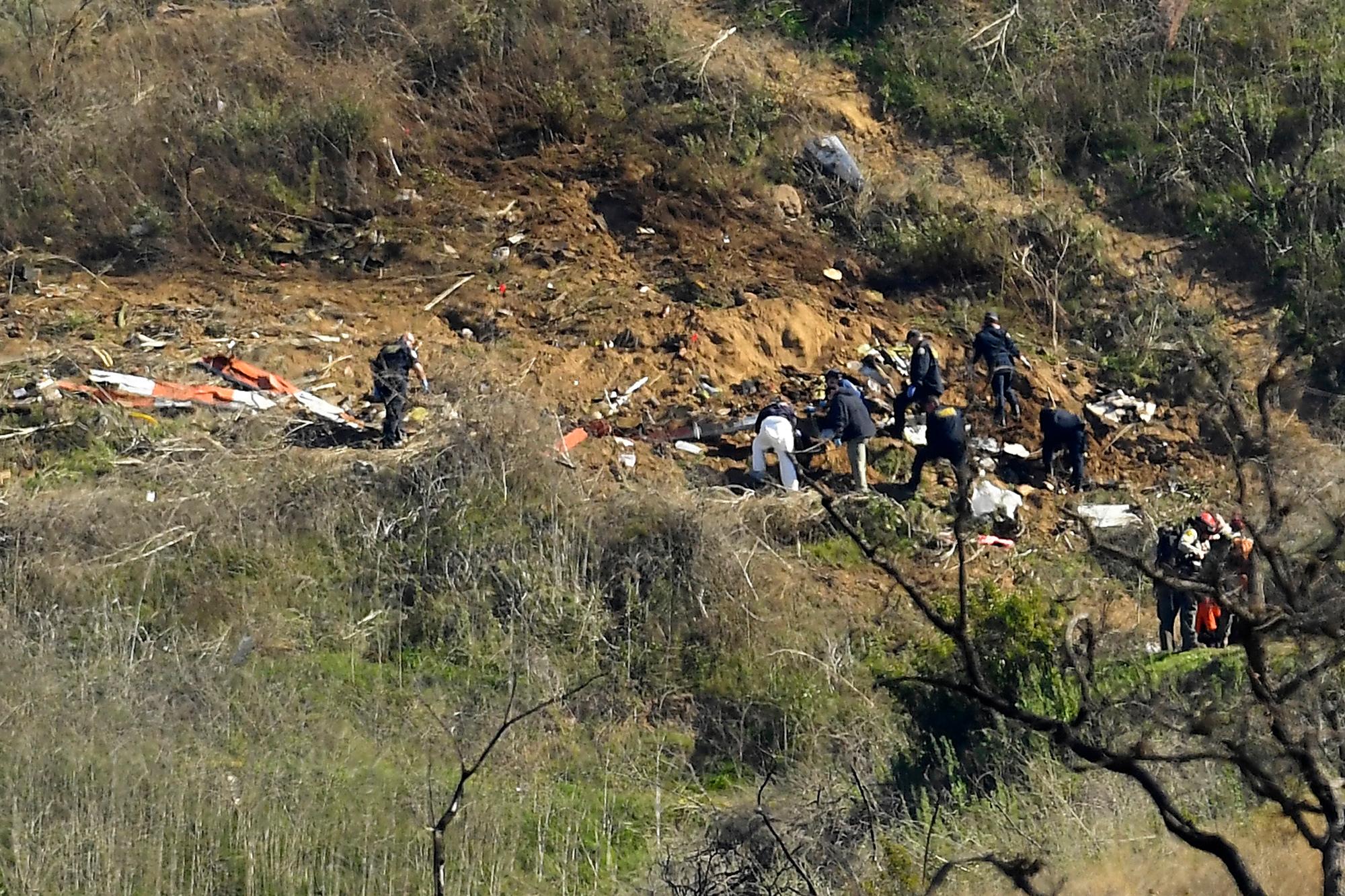 Lugar donde se accidentó el helicóptero y perdió la vida el exjugador Kobe Bryant.