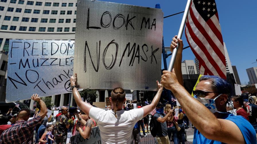 “¡Abran California!”, claman miles de manifestantes que exigen levantar confinamiento