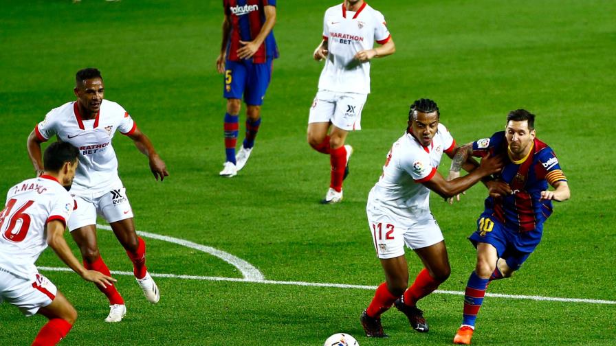 Sevilla sofoca al Barsa en empate 1-1, Real Madrid líder Sevilla sofoca al Barsa en empate 1-1, Real Madrid líder