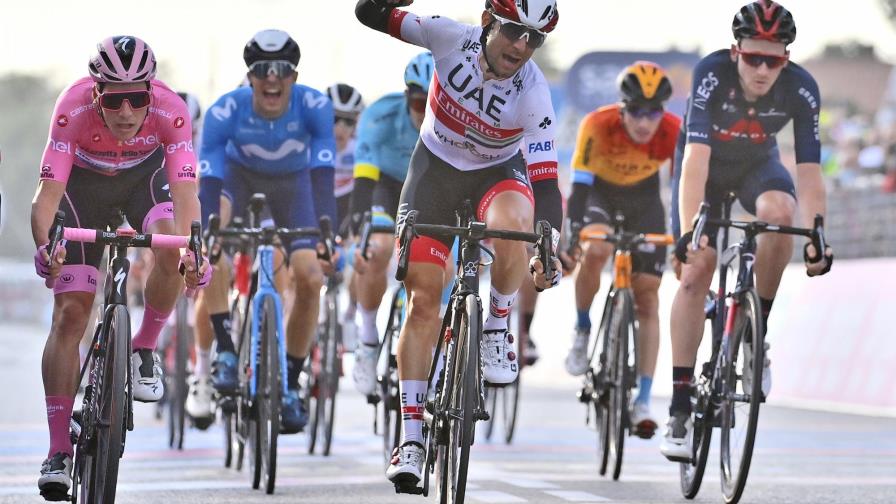 Giro de Italia: Ulissi gana al esprint a Almeida, que refuerza su maglia rosa