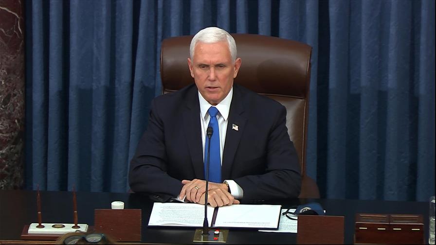 Pence dice a seguidores de Trump que asaltaron al Congreso: “No han ganado”