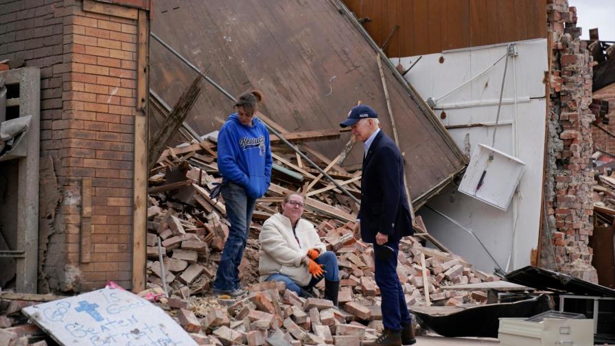 Biden va a Kentucky, devastado por fuertes tornados Biden va a Kentucky, devastado por fuertes tornados