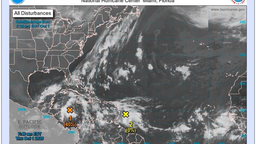 “Gran área de aguaceros” se desarrolla en las Antillas Menores  