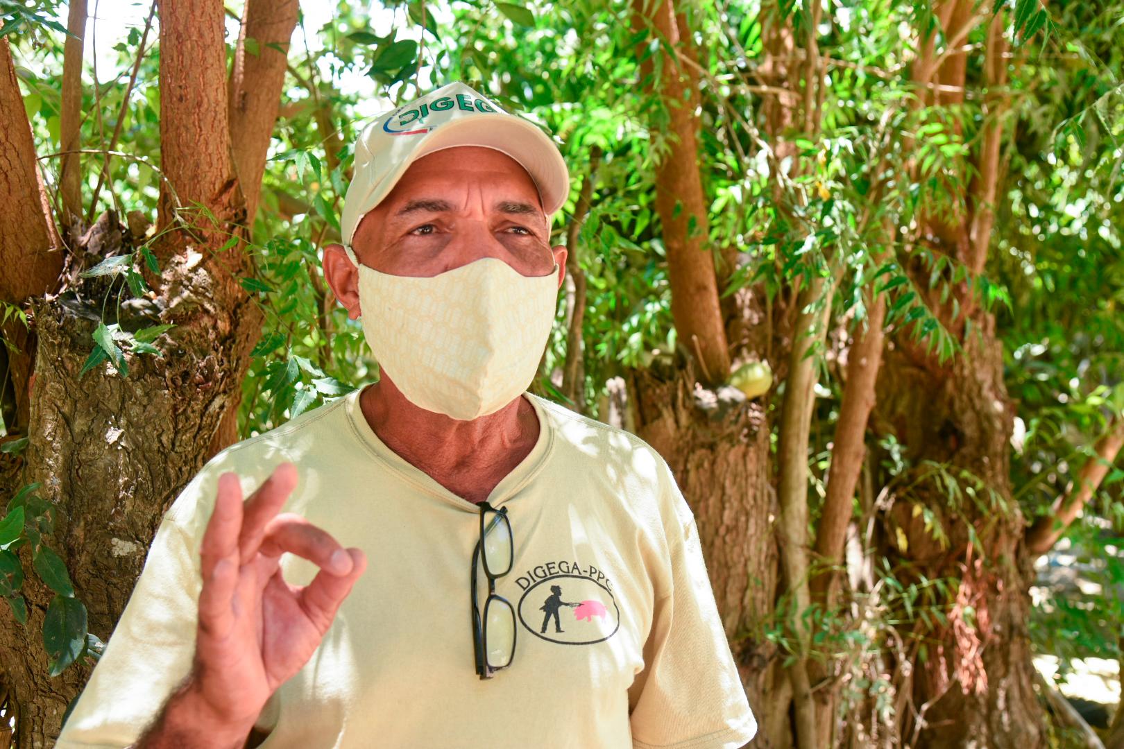 El técnico de la Dirección General de Ganadería del Ministerio Agricultura, Ausberto Miguel.