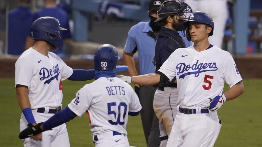 Hermanos Seager jonronean, Dodgers remontan ante Marineros