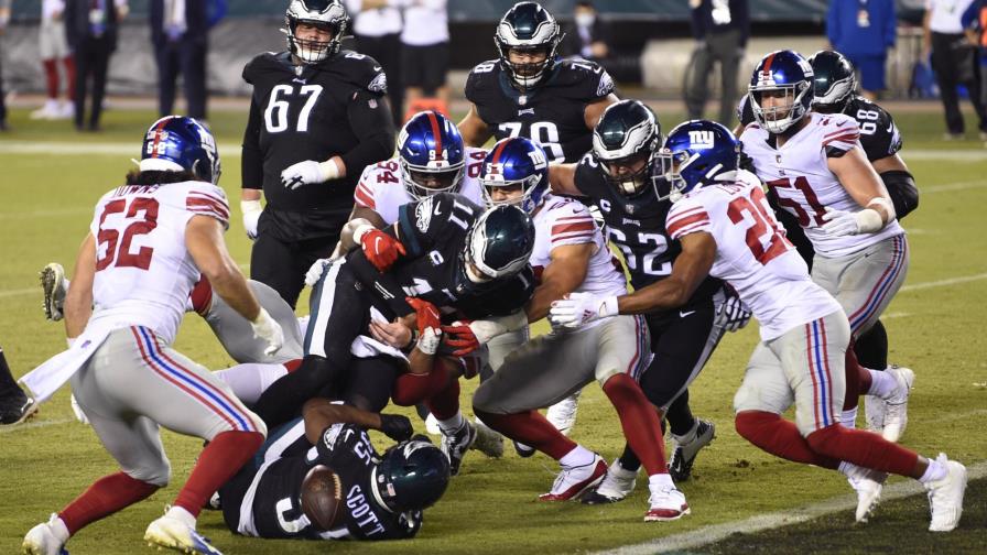 Eagles de Filadelfia remontan y ganan a Giants de NY