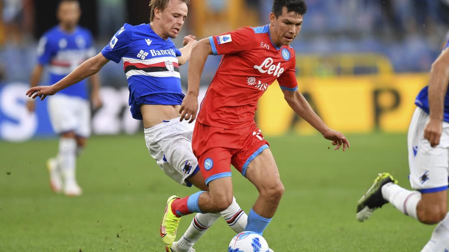 Osimhen y Lozano guían a Napoli en goleada sobre Sampdoria