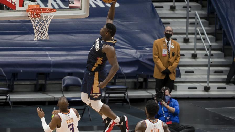 Williamson aporta 28 puntos a victoria de Pelicans ante Suns