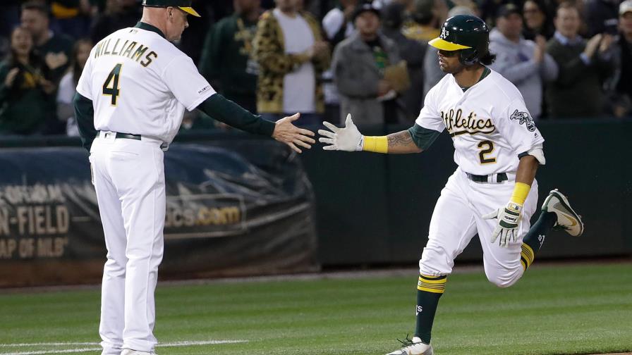 LA-Resumen: Davis pega 5to jonrón en 7 juegos, Oakland blanquea a Boston