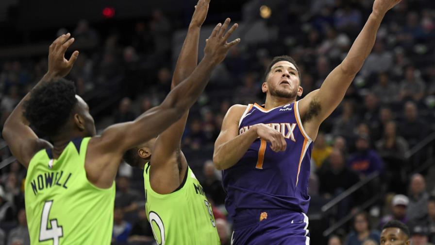 Booker anota 35, Suns vencen 100-98 a Timberwolves Booker anota 35, Suns vencen 100-98 a Timberwolves