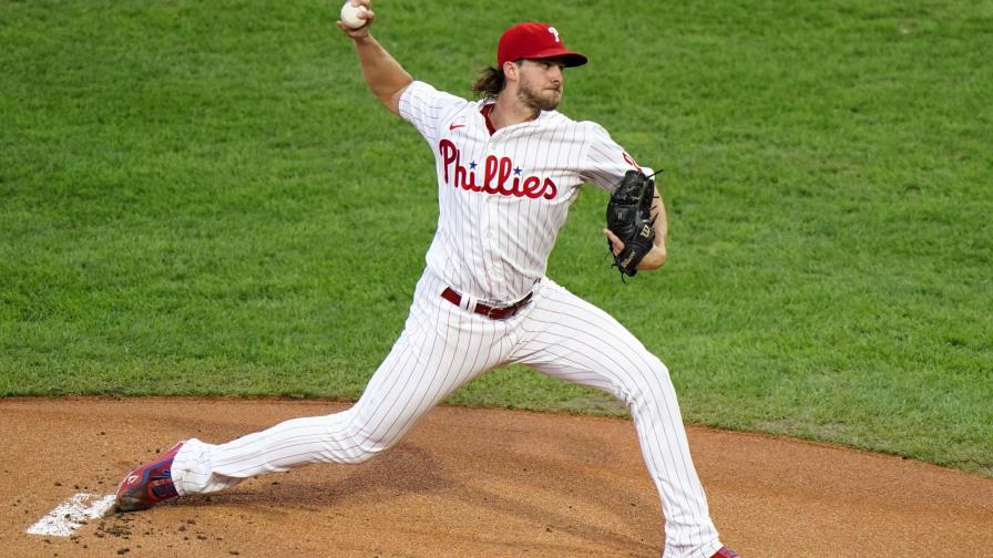 Nola luce en 8 innings; Filis blanquean a Nacionales