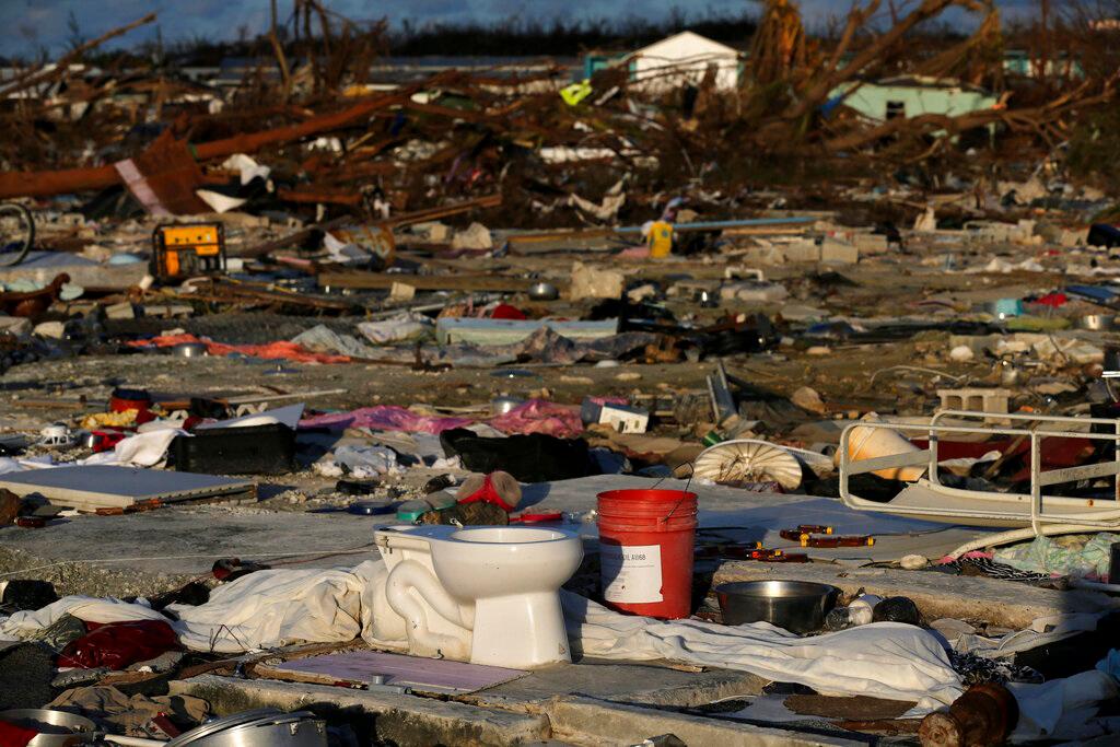 Los restos de las viviendas como secuelas del huracán Dorian, en una zona llamada La Mudd, en Marsh Harbour, en la isla Abaco, en Bahamas.