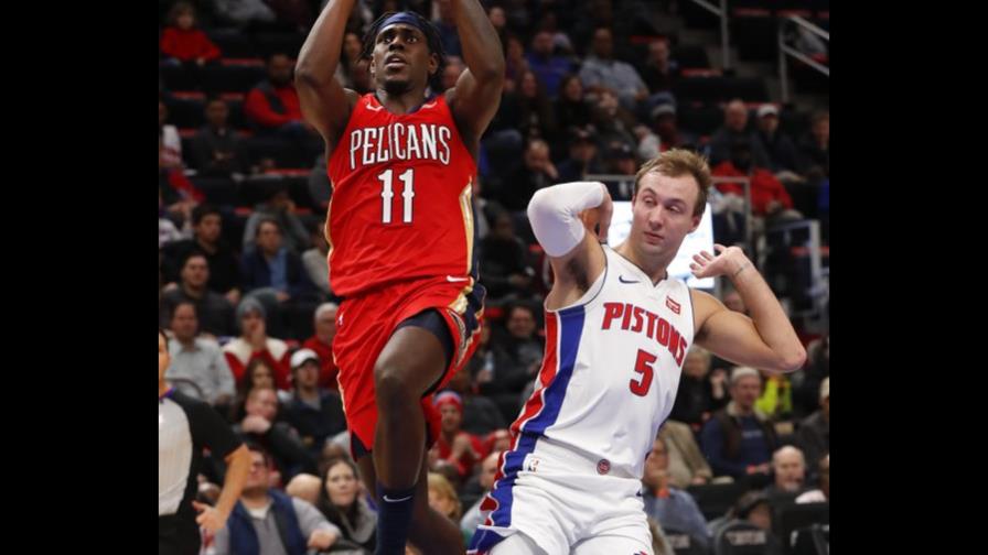 Holiday anota 37 puntos y Pelicans derrotan a Pistons