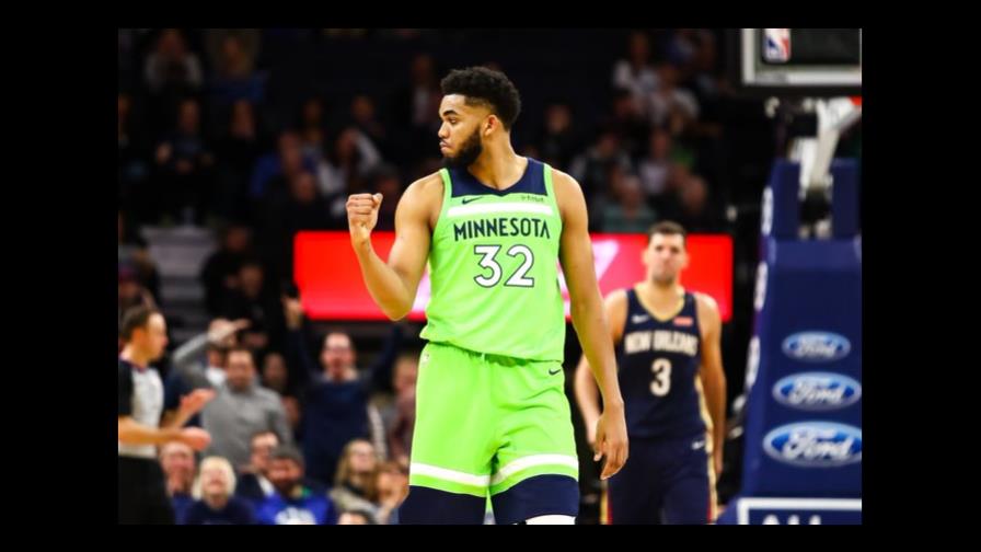 Karl-Anthony Towns, 27 puntos y 27 rebotes en victoria de Timberwolves