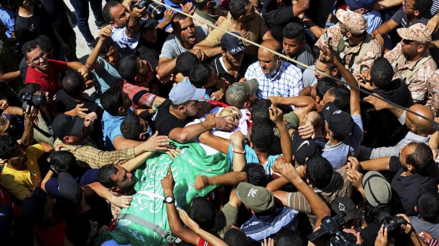 Centenares de palestinos protestan de nuevo en Gaza
