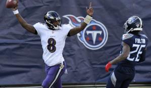 Jackson al fin gana en los playoffs, Ravens vencen a Titans