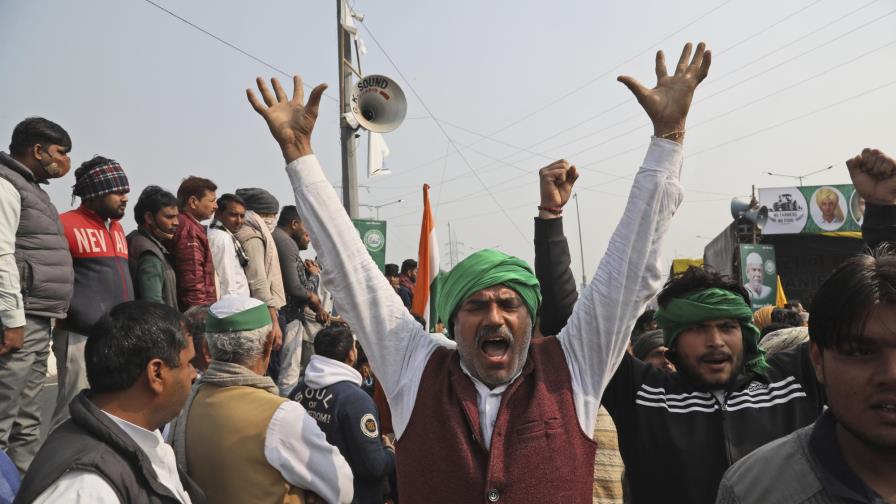 Agricultores indios inician una huelga de hambre de un día