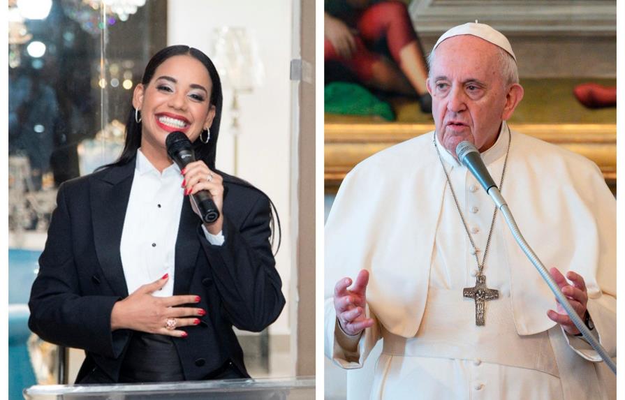Diputada Betty Gerónimo y el Papa Francisco juntos en un mismo evento