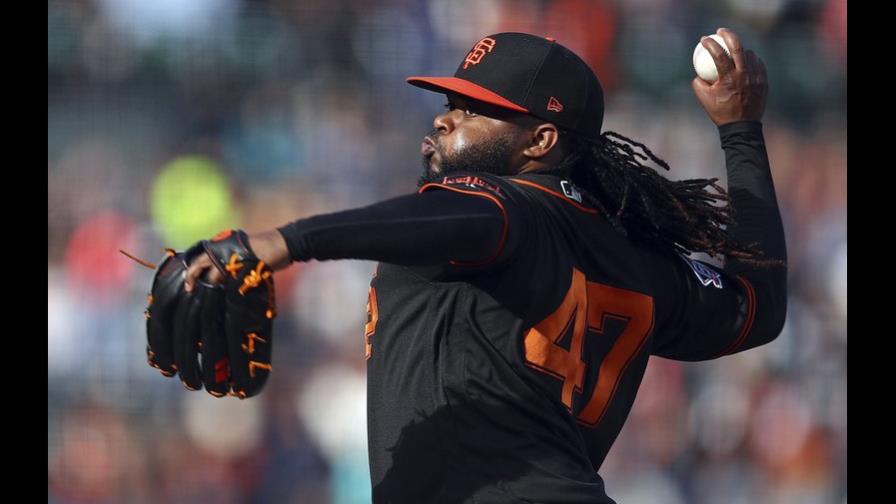 Jhonny Cueto prepara su regreso con Gigantes de San Francisco tras cirugía de codo Jhonny Cueto prepara su regreso con Gigantes de San Francisco tras cirugía de codo