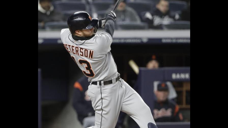 Primer hit de Dustin Peterson en Grandes Ligas da triunfo a Tigres en Nueva York