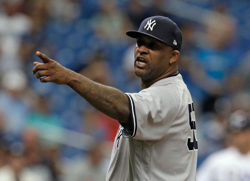 CC Sabathia inhabilitado por inflamación en una rodilla