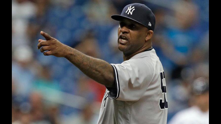 CC Sabathia inhabilitado por inflamación en una rodilla