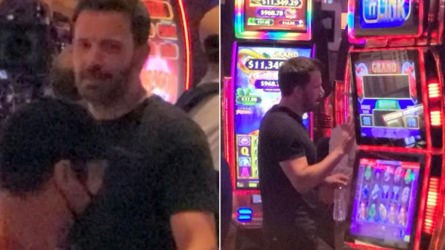 Ben Affleck graba película en Las Vegas y es sorprendido por JLo y su madre