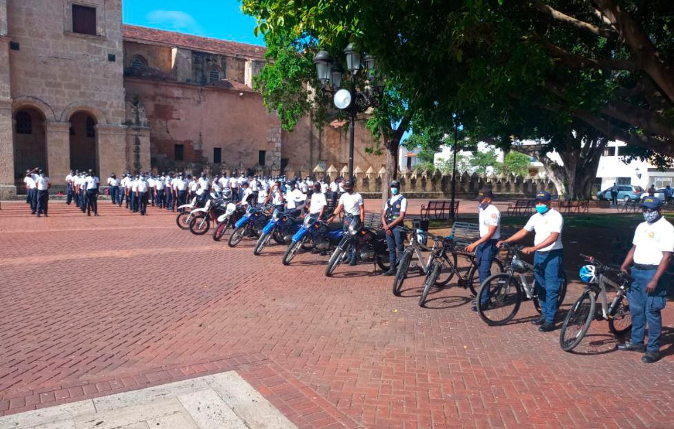 Las bicicletas para el patrullaje en la Ciudad Colonial.