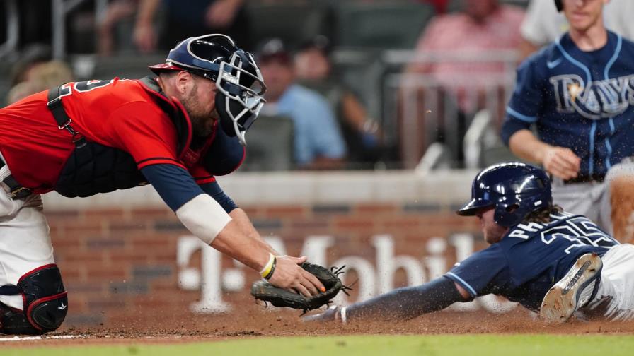 Con sencillo de Meadows en la 10ma. Rays vencen a Bravos 7-6