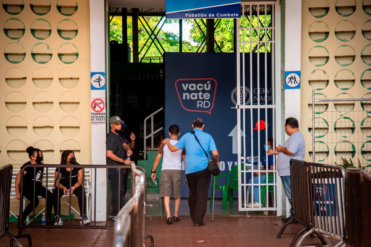 El centro de vacunación ubicado en el Centro Olímpico. 