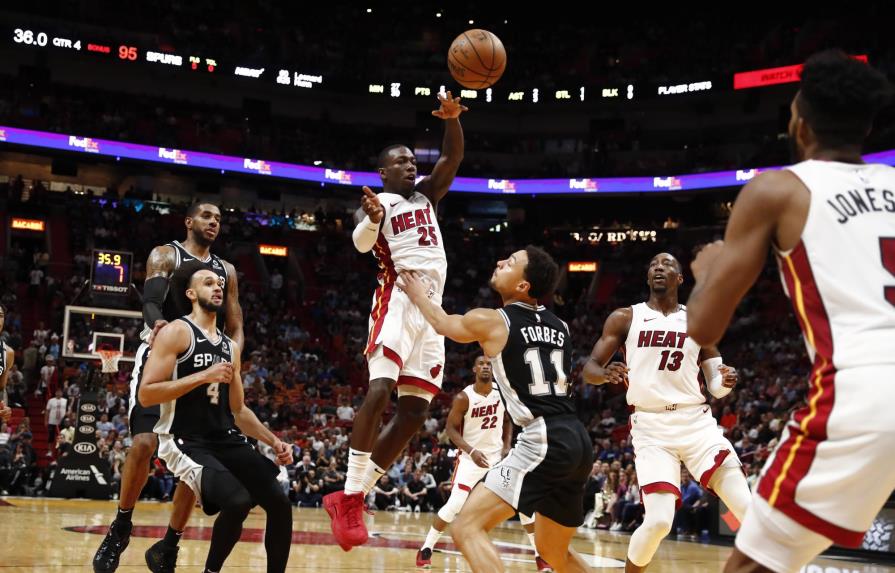 El Heat llegó a 18 triunfos en casa al superar a Spurs