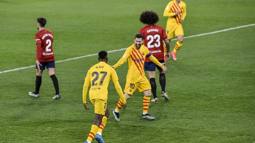 Barcelona vence al Osasuna y se afianza como 2do en España