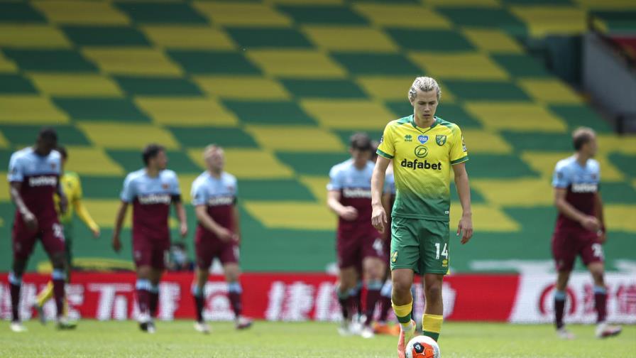 Norwich cae 4-0 ante West Ham, se va al descenso