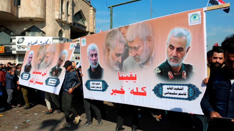 Concentración en aeropuerto de Bagdad en aniversario de muerte de Soleimani