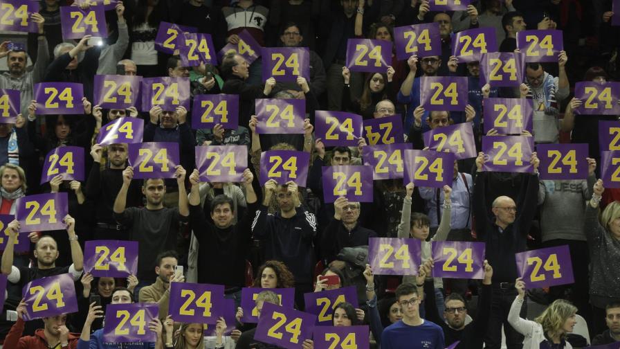 Equipo italiano de basquetbol retira número de Bryant