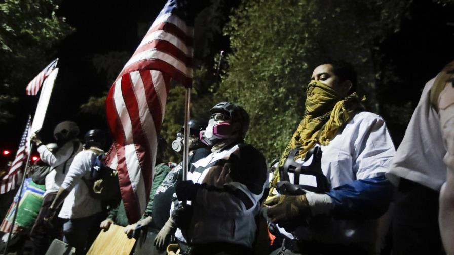 Protesta pacífica en Portland ante retirada de federales