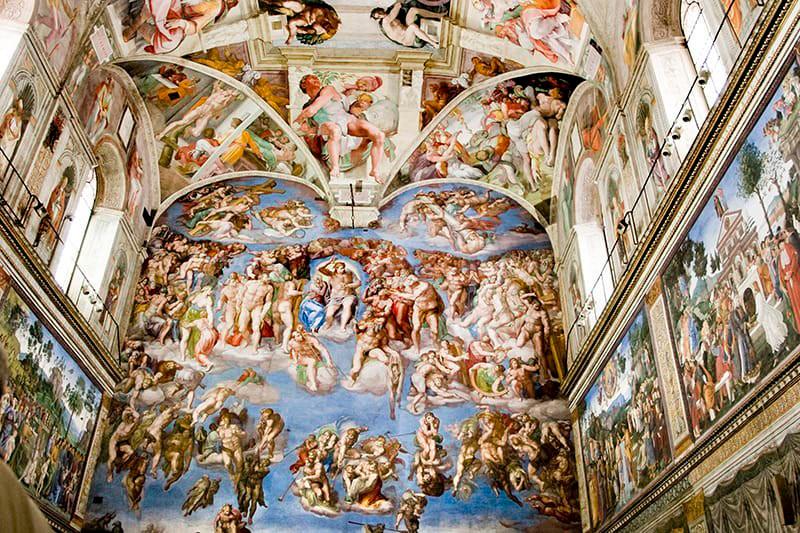 Vista de una de las área de la Capilla Sixtina, en El Vaticano.
