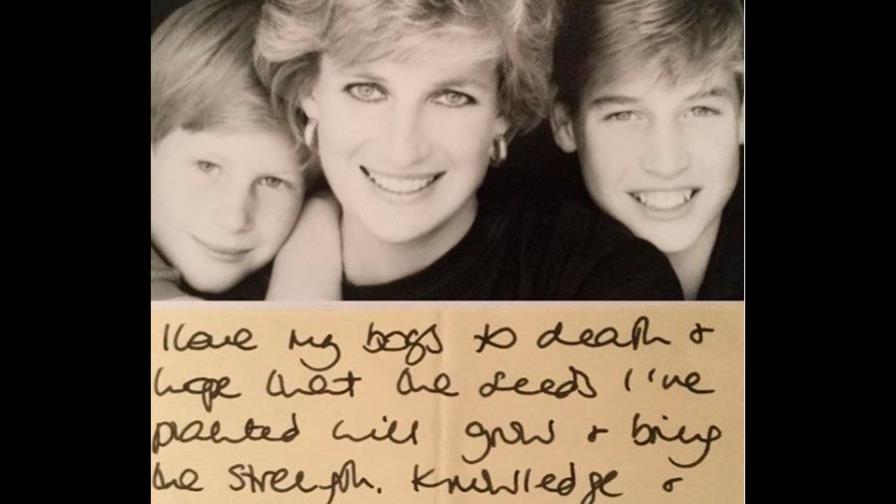 Sale a la luz una carta de Lady Di para sus hijos y es inspiradora