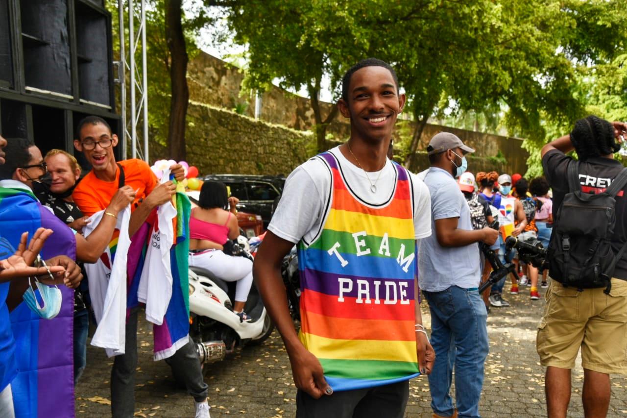Los participantes en la Caravana Nacional del Orgullo LGBTIQ de este domingo 29 de agosto de 2021.