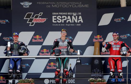 Victoria histórica de Quartararo y remontada de Márquez hasta caer y abandonar en Jerez Victoria histórica de Quartararo y remontada de Márquez hasta caer y abandonar en Jerez