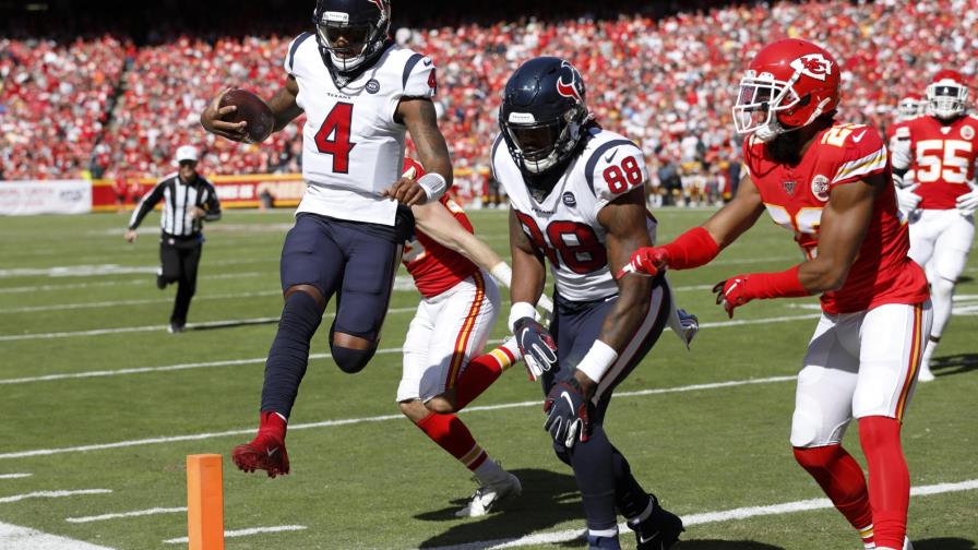 Watson y Hyde guían a Texans a triunfo 31-24 sobre Chiefs Watson y Hyde guían a Texans a triunfo 31-24 sobre Chiefs