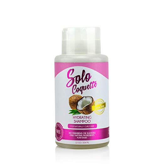 Champú hidratante para cabello rizo o seco de @solocoquette, libre de sulfatos, sales, siliconas, parabenos y aceite mineral. 100% botánico, natural y biodegradable.