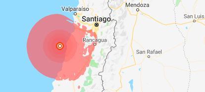 Temblor de 6,6 sacude nueve regiones de Chile