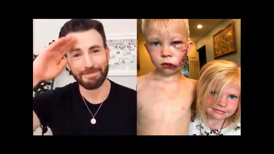 El inspirador mensaje de Chris Evans al niño que salvó a su hermana del ataque de un perro