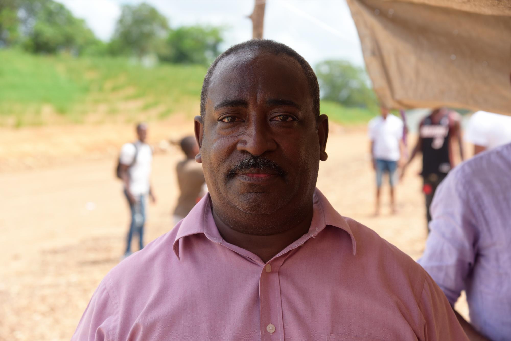 Ramón Darío Almonte, uno de los dirigentes de la protesta.