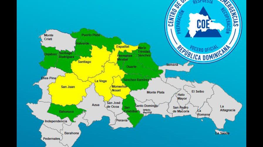 COE reduce a 15 las provincias en alerta por vaguada COE reduce a 15 las provincias en alerta por vaguada