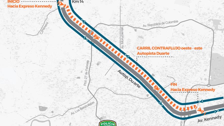 Desde hoy implementan programa para desahogar la Autopista Duarte